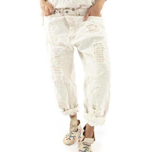 Magnolia Pearl Denim - MAGNOLIA PEARL MOONLIGHT MINER DENIMS One Size Distressed